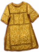 Chinesisches Beamtenkleid historisches chinesisches Beamtenkleid um 1900, Brokat mit Gold/
