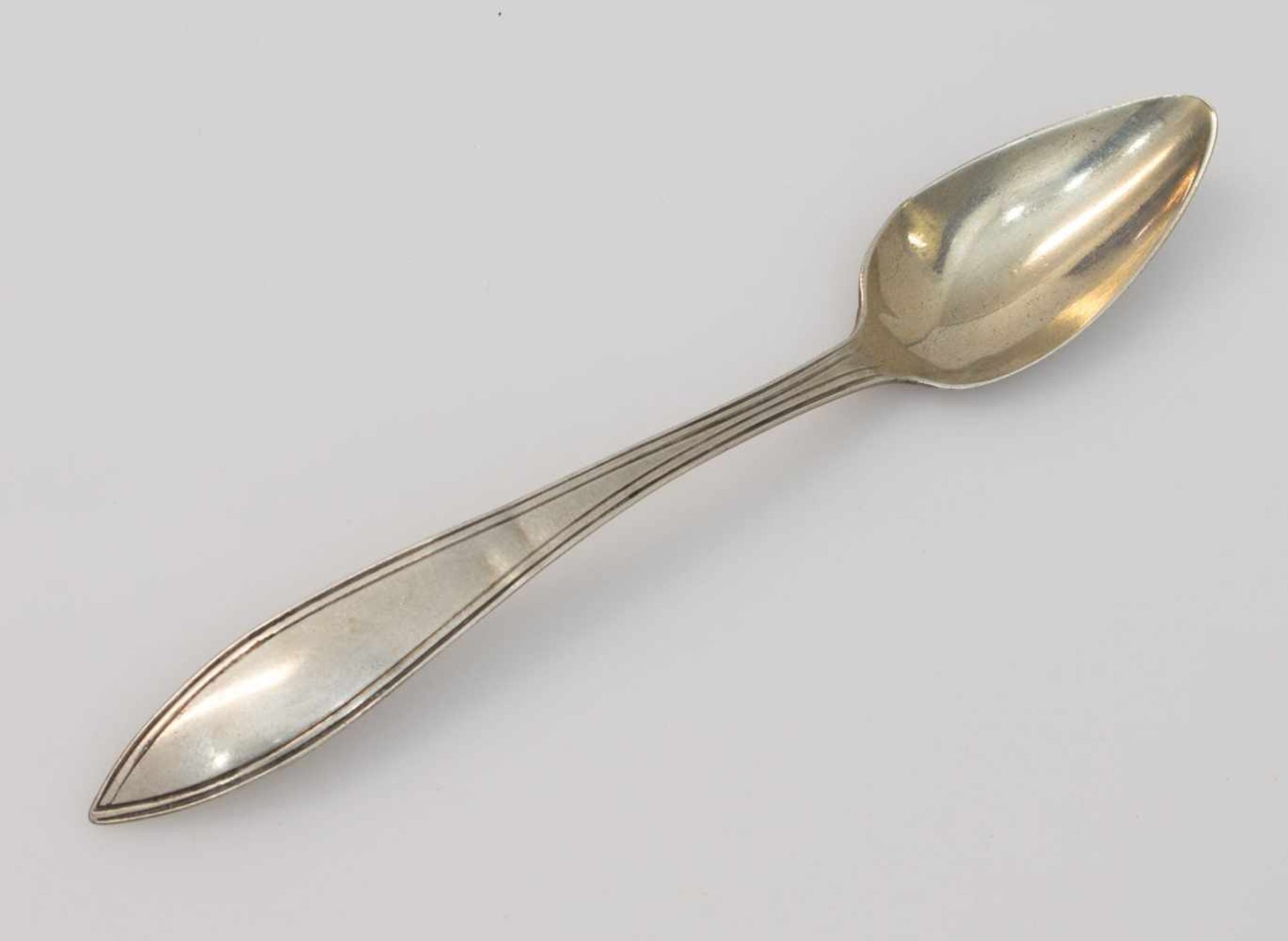 Teelöffel Niederlande 19. Jh., 833er Silber mit diversen Punzen, L. 13,5 cm