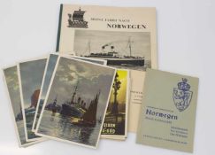 Lot Reiseliteratur KdF Reisen nach Norwegen und London, mit Bordprogramm u. Speisefolge sowie