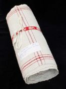12 Handtücher (Aussteuerwäsche) grobes Flachsleinen, mit Monogramm "DR", unbenutzt, je 120 x 36 cm
