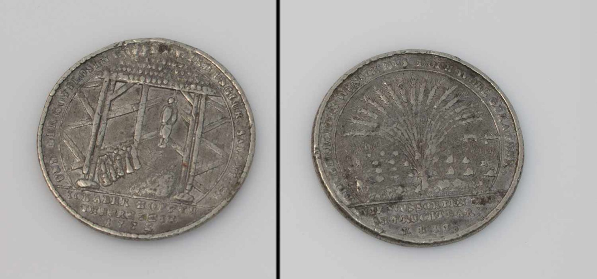 Kopie einer Münze von 1772, Blei