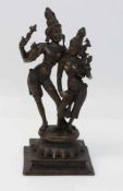 Bronzefigur Indische Gottheit, Indien 20. Jh., H. 29,5 cm