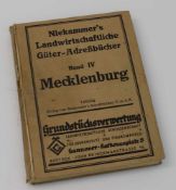 Niekammer (Hrsg.) "Niekammer`s Landwirtschaftliche Güter-Adreßbücher Band IV Mecklenburg",