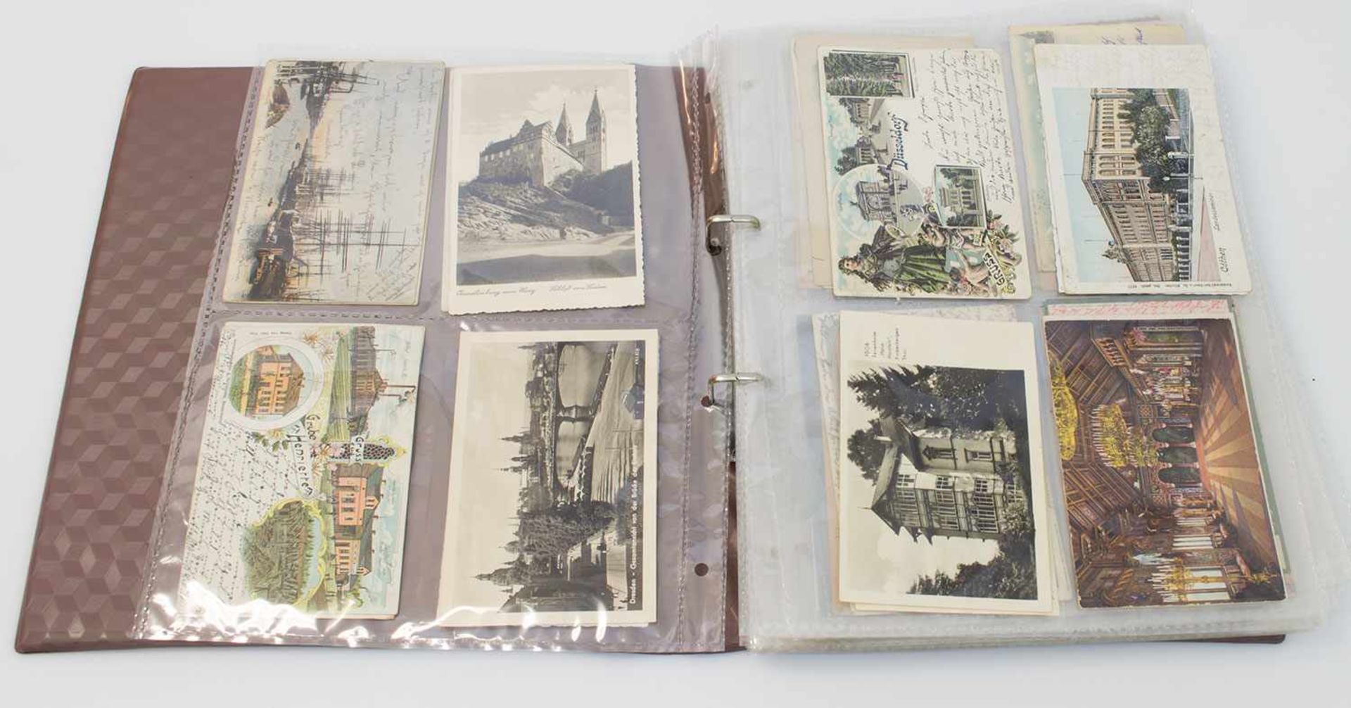 Postkartenalbum 216 Karten ab ca. 1910 bis Nachkrieg