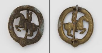Deutsches Reiterabzeichen Bronze, Hersteller : Ges. Gesch. L. Chr. Lauer Nürnberg - Berlin