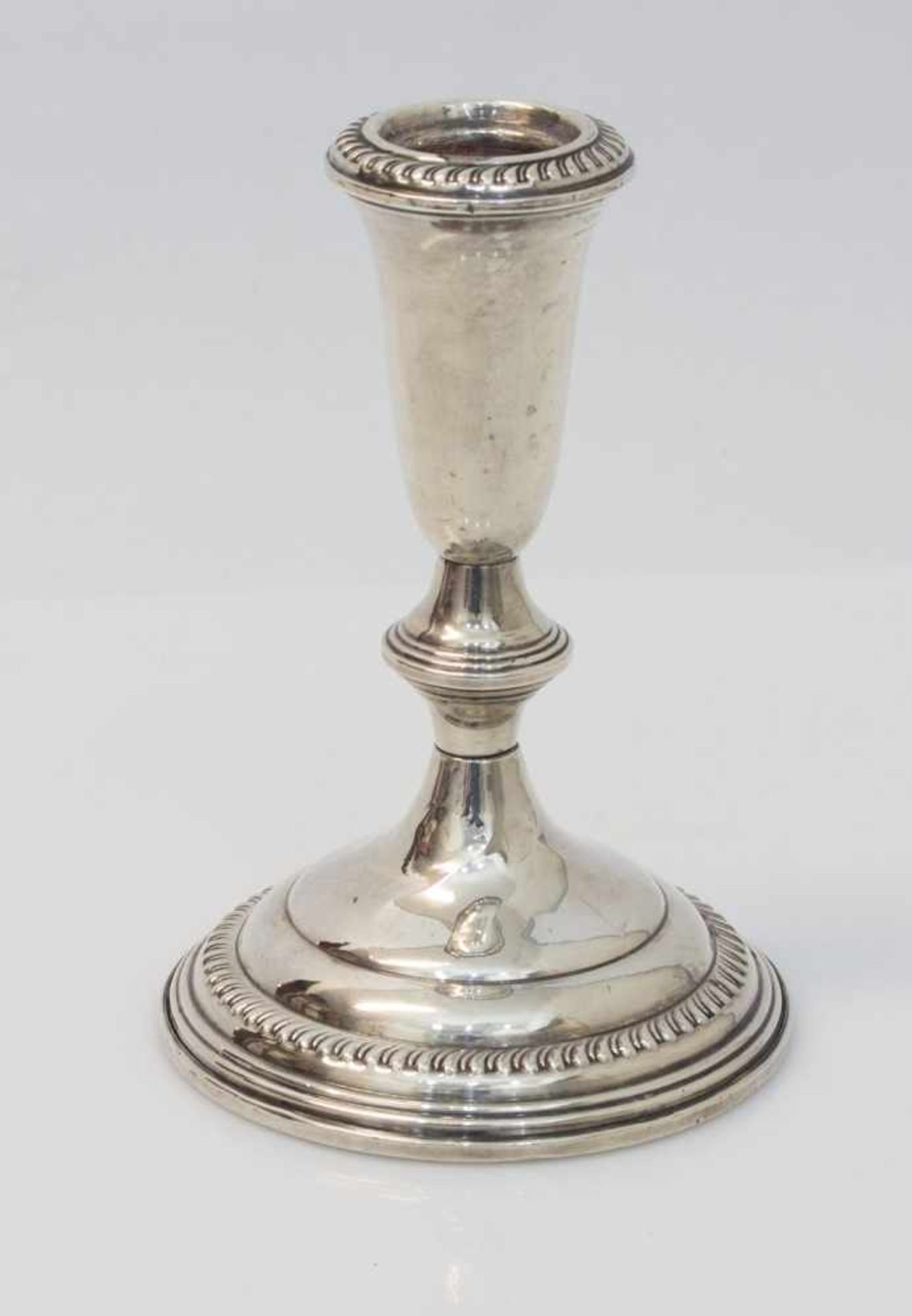 Kerzenhalter Sterling Silber, 1930er/ 40er Jahre, Balusterform, am Boden gemarkt, H. 14,5 cm