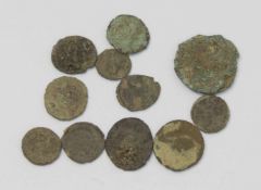 Lot antike Münzen 11 Stück, ungeprüft