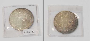 100 Escudos Portugal 1986, Fußball WM, Silber