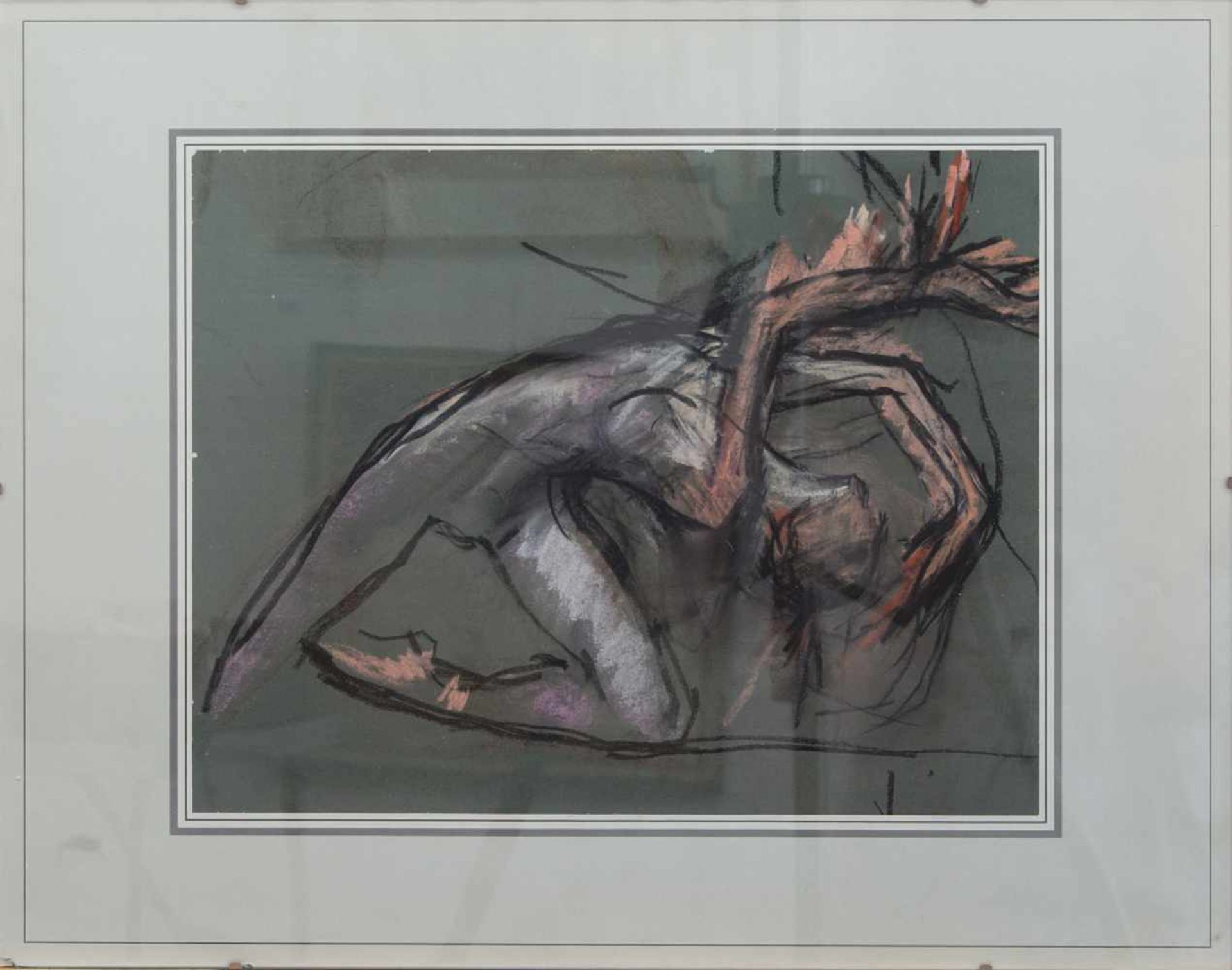 Unbekannt (Maler u. Zeichner d. 2. Hälfte d. 20. Jh.) Tänzerin Aquarell, 28 x 35 cm, gerahmt,