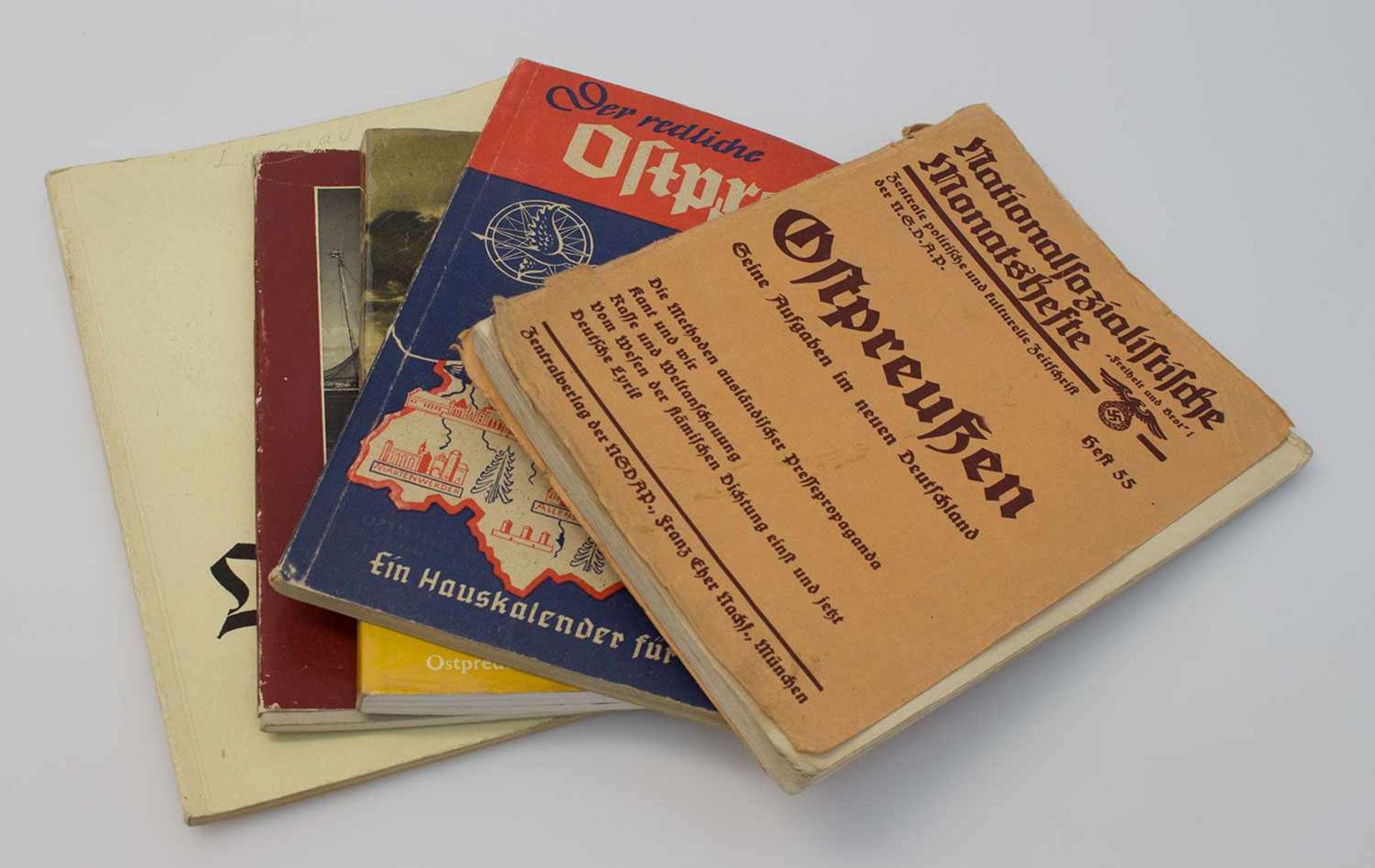 5 Broschüren/ Bücher Thema Ostpreussen, 1934-1974, u.a. Nationalsozialistische Monatshefte Nr. 55