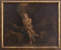 Unbekannt (Historienmaler des 17./ 18. Jh.) Daniel in der Löwengrube (nach Peter Paul Rubens) Öl/
