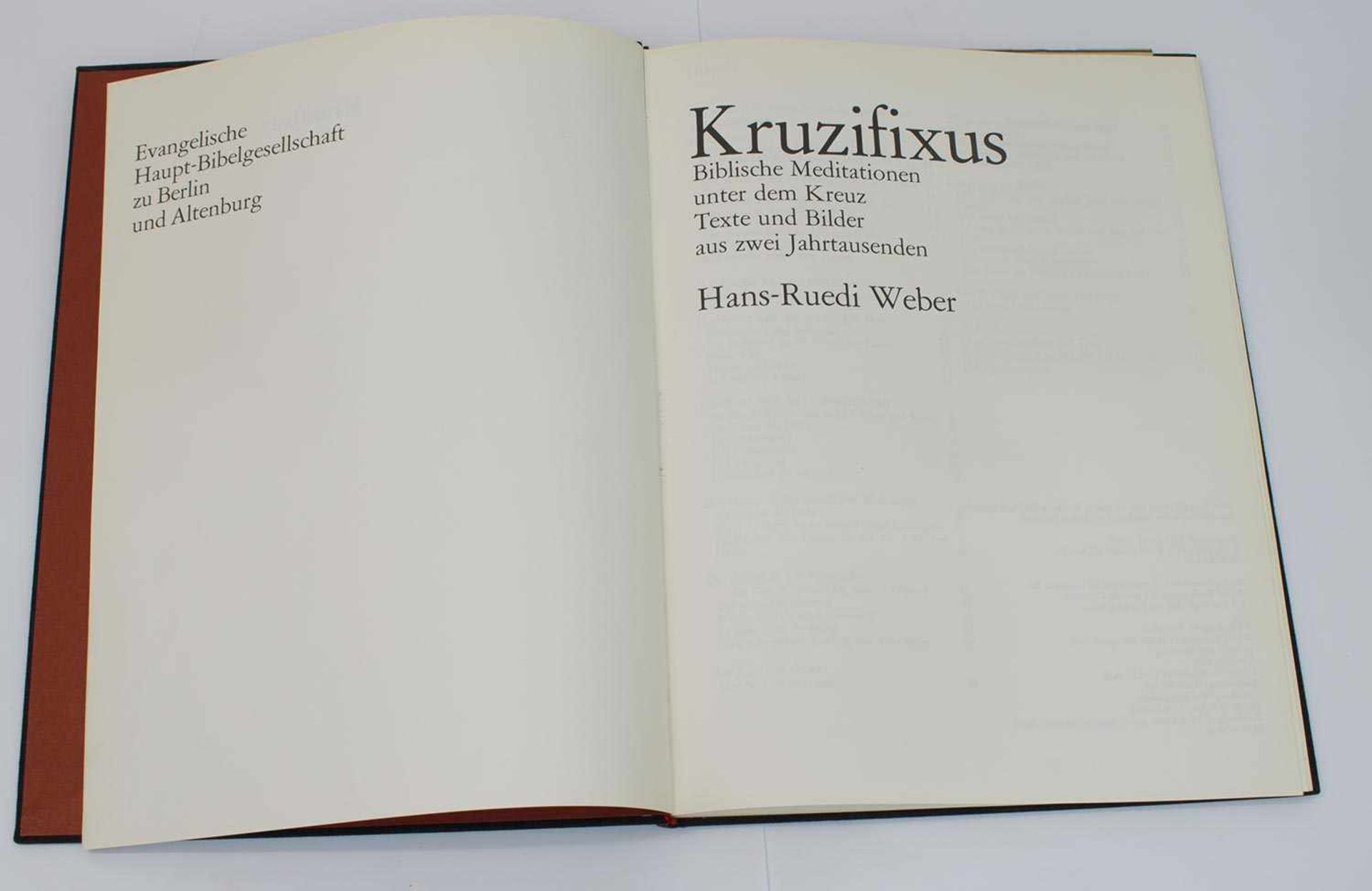 Hans Ruedi Weber (Hrsg.) "Kruzifixus" - Biblische Meditationen unter dem Kreuz, Evabgelische