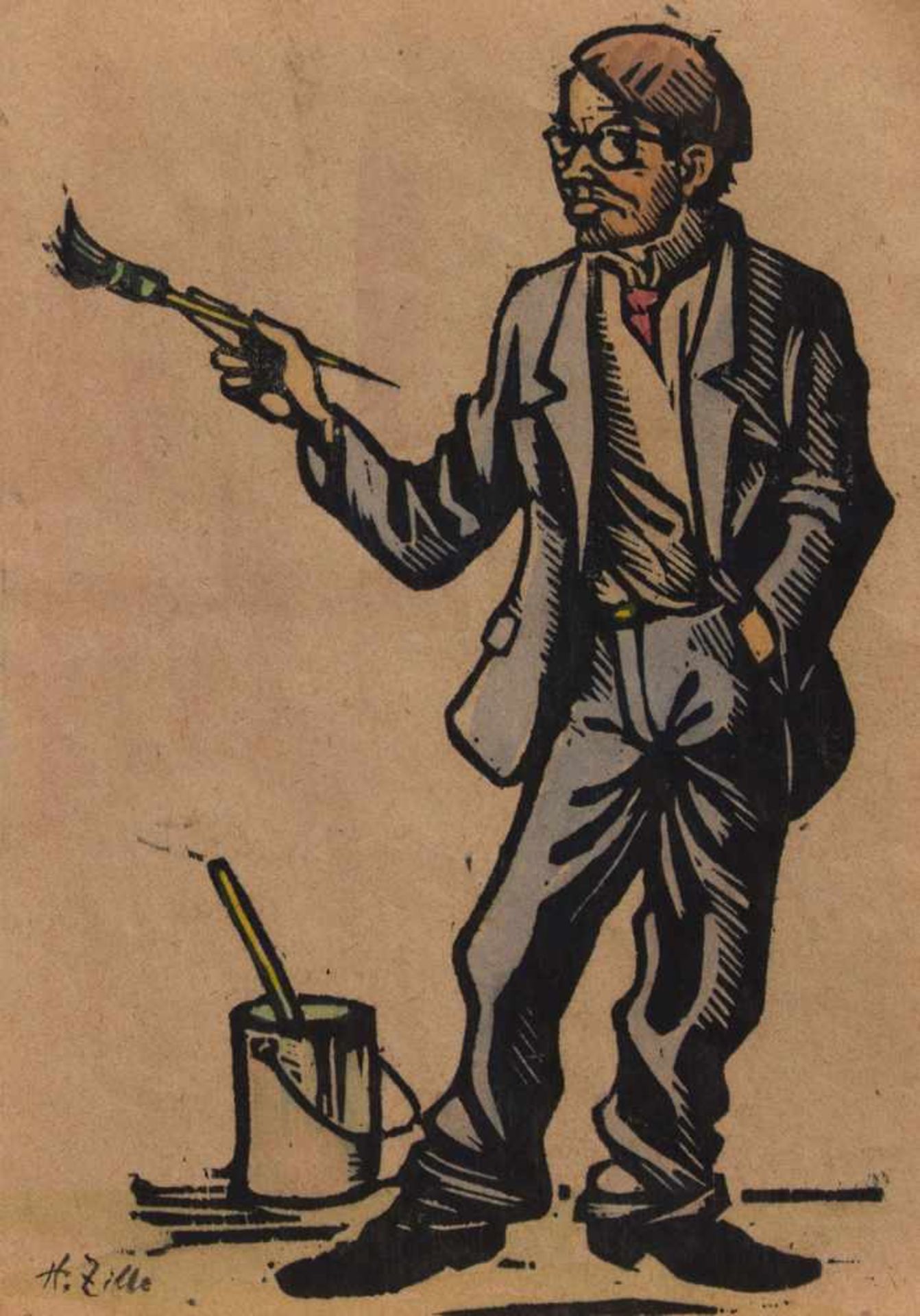Heinrich Zille (1858 Radeburg - 1929 Berlin, deutscher Zeichner, Maler u. Grafiker, lernte u.