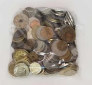 Lot Münzen Ganze Welt, ungeprüft über 1000g