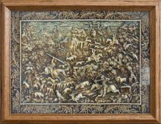Wachsbild "Toscanische Jagd" - gestaltet nach Motiven von Benozzo Gozzoli (Renaissancekünstler d.