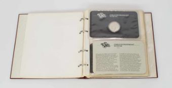 Münzalbum "Die Münzen der Fußballweltmeisterschaft 1982 in Spanien", 8 Silbermünzen (200 Zloty