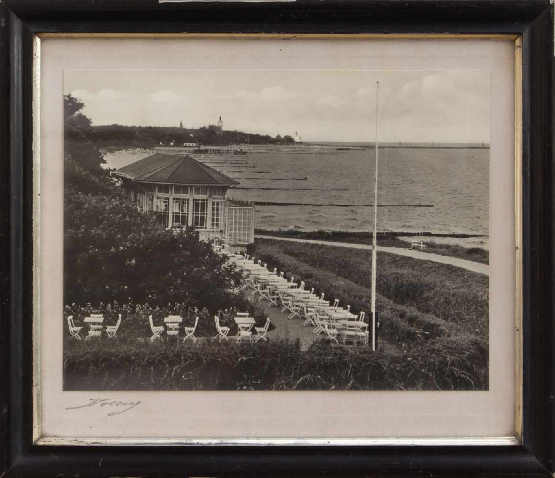 Foto - Kolberg (unbekannter Fotograf um 1930er Jahre) Kolberg - Pavillion an der Wadenfels Schanze