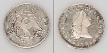 1 Dollar USA 1794 (Replik), Liberty, 1 oz Feinsilber, stgl.