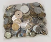 Lot Münzen Ganze Welt, ungeprüft über 1600g