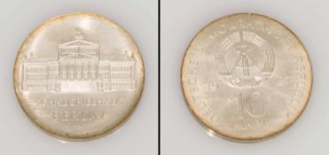 10 Mark DDR 1987, Schauspielhaus Berlin, Silber, stgl.