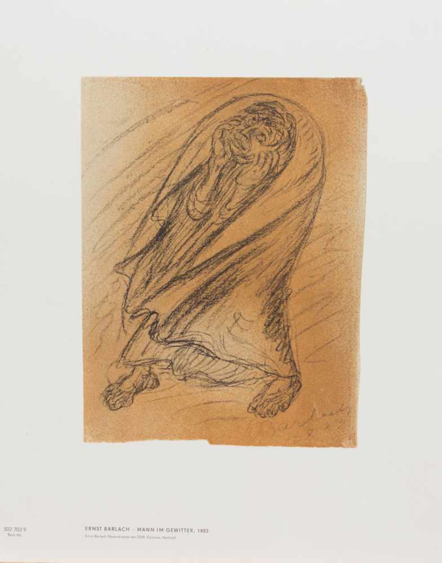 Ernst Barlach (Wedel 1870 - 1928 Güstrow, deutscher Bildhauer, Schriftsteller u. Zeichner, Std. a.d. - Bild 2 aus 3