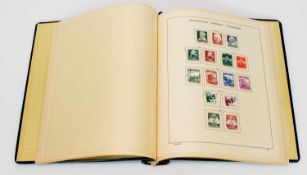 Briefmarkenalbum Deutsches Reich, im Schaubek Album, gestempelt, gefalzt, nicht komplett