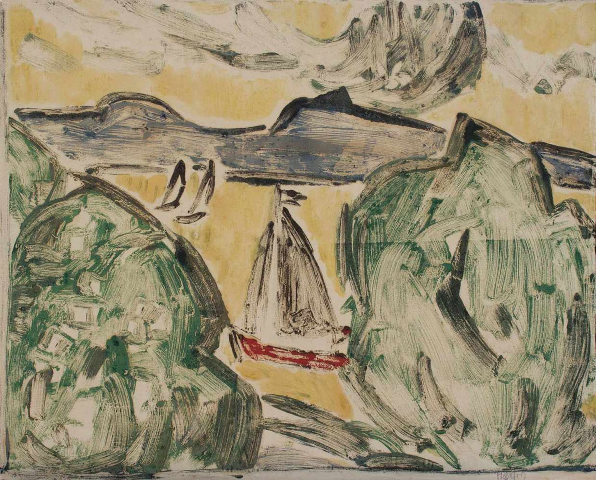 Heinz Dubois(Schwirgsten 1914 - 1966 Wismar, deutscher Maler, Std. a.d. AK d. Künste Königsberg u.a.