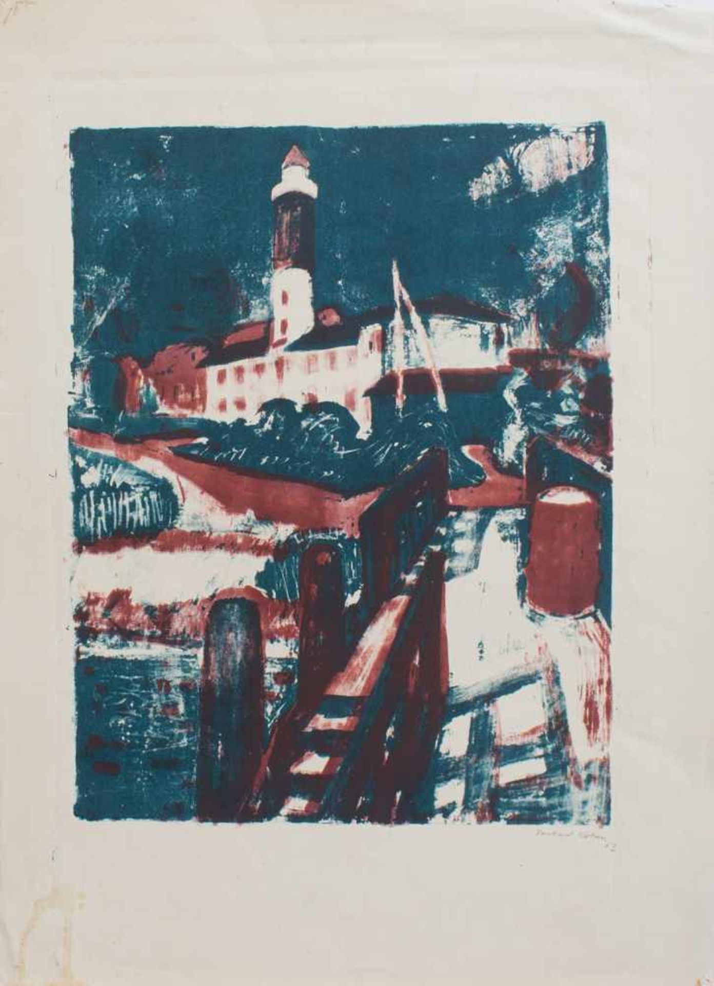 Bernhard Koban(Dresden 1931 -, deutscher Maler u. Grafiker, Std. a.d. HS f. Bildende Künste Dresden,