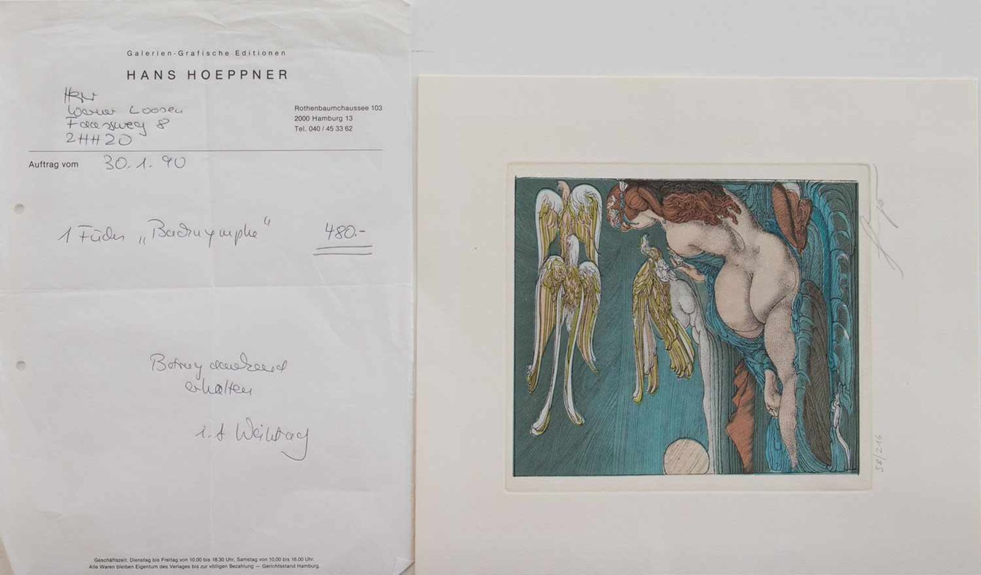 Ernst Fuchs(Wien 1930 - 2015 ebenda, österreichischer Maler, Grafiker, Bildhauer u. Philosoph)