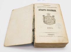 Mecklenburgische Staatskalender"Großherzoglich Mecklenburgischer Staatskalender 1865",