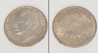 5 MarkBaden 1913 G, Friedrich II., Silber
