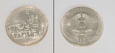 10 MarkDDR 1989, Johann Gottfried Schadow, Silber, stgl.