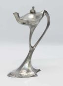 Jugendstil ZigarrenlampeKayserzinn um 1900, Modell 619, Entwurf: Hugo Leven (1874 - 1956), H. 25