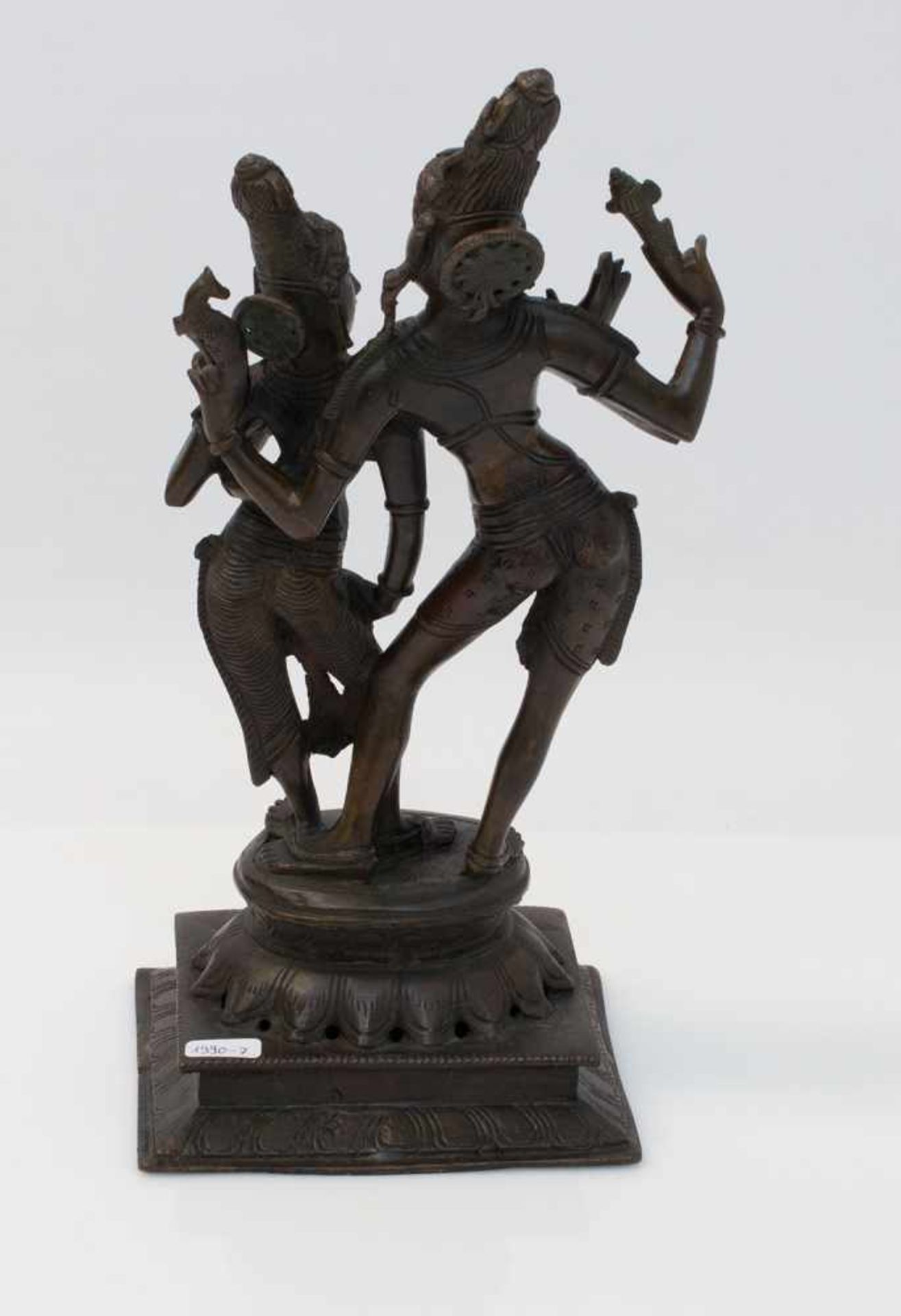 BronzefigurIndische Gottheit, Indien 20. Jh., H. 29,5 cm - Bild 2 aus 2