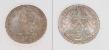 5 DMBRD 1955 F, Friedrich Schiller, Silber