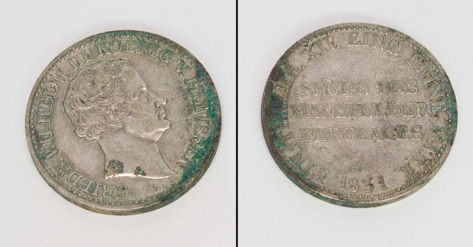 AusbeutethalerPreussen 1831 A, Friedrich Wilhelm III., Silber