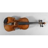 1/2-Violine 1970er Jahre, Ahorn und Fichte, guter Zustand, L Korpus 33 cm.