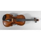 Violine 1950er Jahre, Ahorn, Fichte, guter Zustand, L Korpus 36 cm.