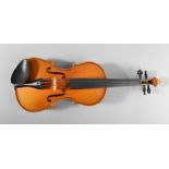 Violine 1960er Jahre, Manufaktur Gewar, 1/2-Größe, Ahorn und Fichte, L Korpus 31 cm.