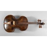 Viola Pomposa um 1900, Fichte und Ahorn, Boden mit Intarsie, guter Zustand, L Korpus 43 cm, L gesamt