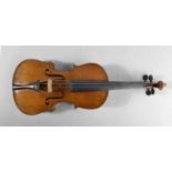 Violine 2. Hälfte 20. Jh., Ahorn und Fichte, guter Zustand, L Korpus 36 cm.