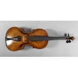 Violine mit Zettel von Johann Georg Thir, Lauten- und Geigenmacher in Wien, wohl Nachbau, Fichte und