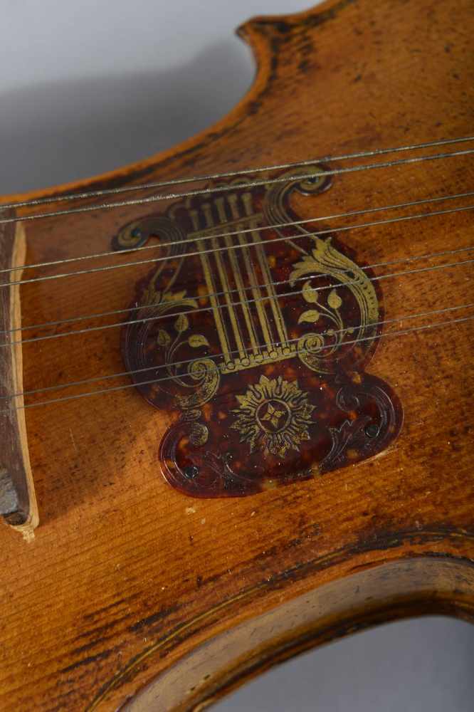 Doppelinstrument Violine/Mandoline, 1. Hälfte 20. Jh., Ahorn, Fichte, Palisander und Buche, guter - Image 2 of 3