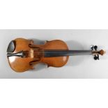 Violine Mitte 20. Jh., Fichte und Ahorn, guter Zustand, L Korpus 36 cm.