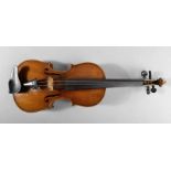 Violine 1960er Jahre, Fichte und Ahorn, guter Zustand, L Korpus 35,5 cm.