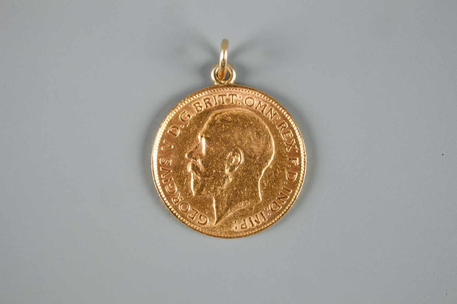1/2 Sovereign gehenkelt Großbritannien 1914, 916er Gold, ss, G ges. mit Henkel (dieser ungeprüft) - Image 2 of 3