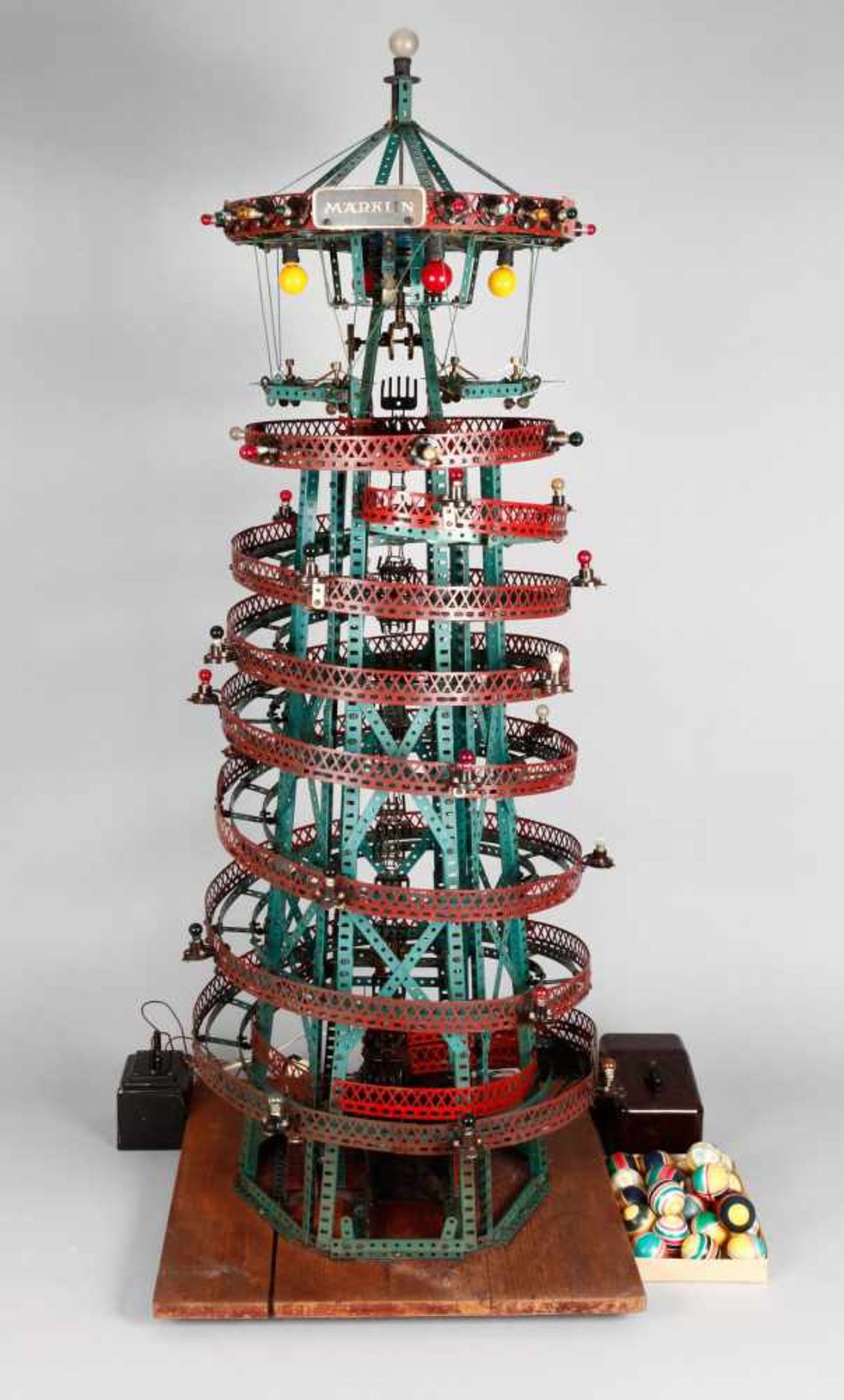 Märklin großer Ballturm um 1930, als Schaufenstermodell für Spielzeuggeschäfte von der Firma Märklin