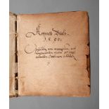 Alchemistenbüchlein 1590 Handschrift, bezeichnet auf Titelseite "Artzney Buch 1590, oposculum non