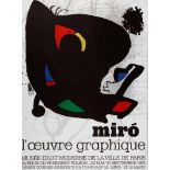 Joan Miró, Originalgraphisches Plakat entstanden anlässlich der Ausstellung "l´oeuvre graphique"