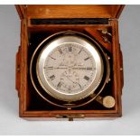 Marinechronometer England Anfang 20. Jh., Ziffernblatt gemarkt John Bruce 26 Wapping Liverpool,